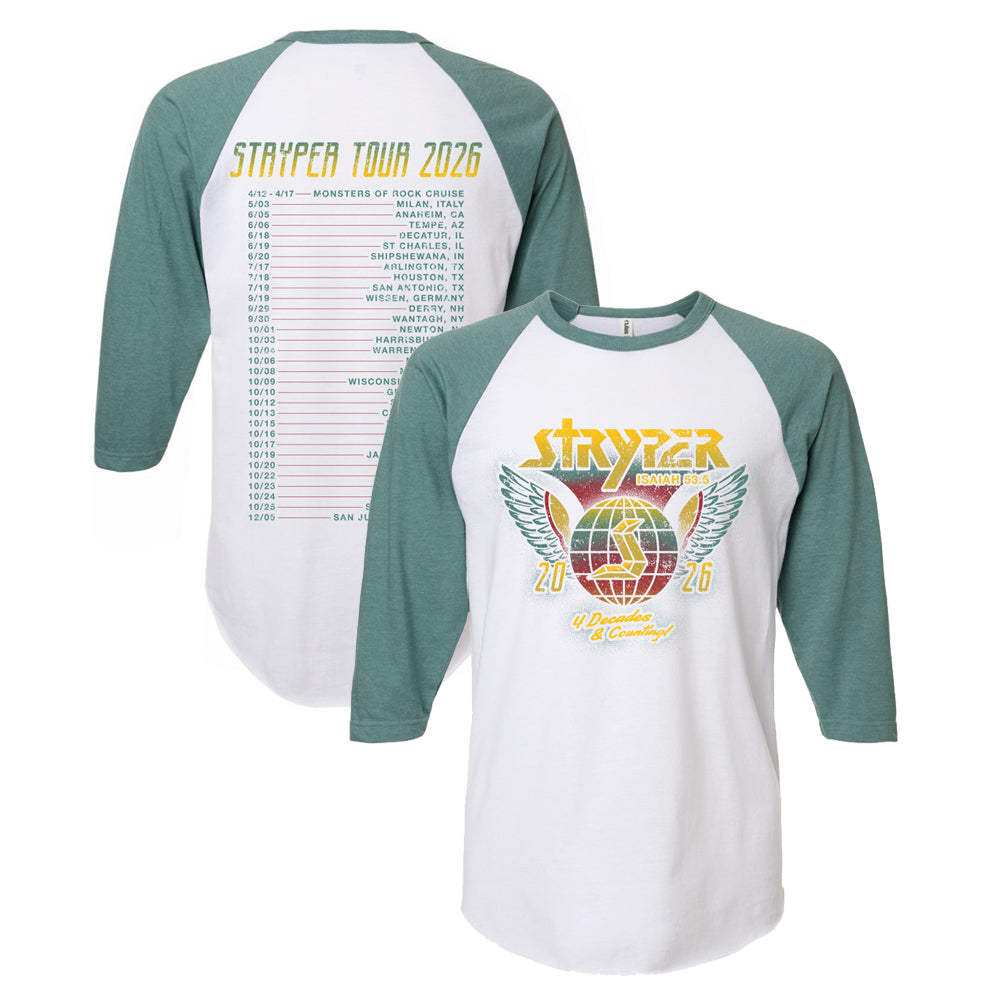 4 Decades Tour Raglan - White / Sea Foam
