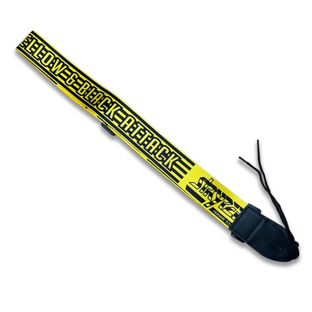 The Yellow & Black Attack Adjustable Guitar Strap