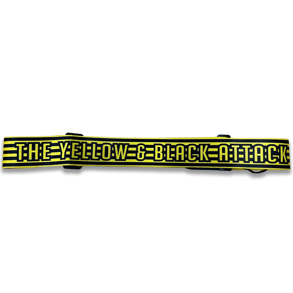 The Yellow & Black Attack Adjustable Guitar Strap