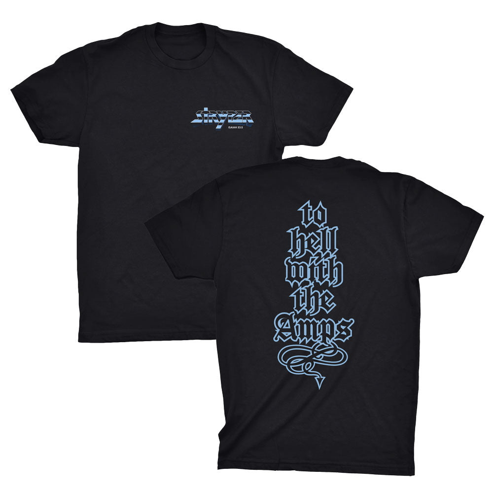To Hell With the Amps Blue Logo T