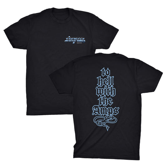 To Hell With the Amps Blue Logo T